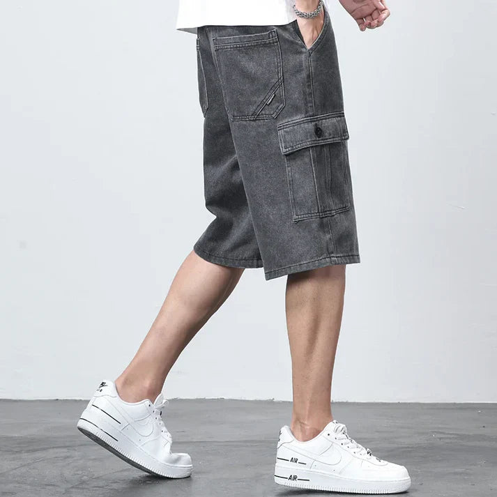 Bermuda Denim Cargo Shorts