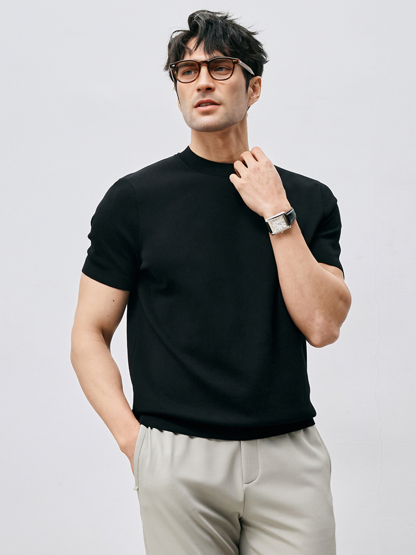 Short Sleeve Knitted T-Shirt