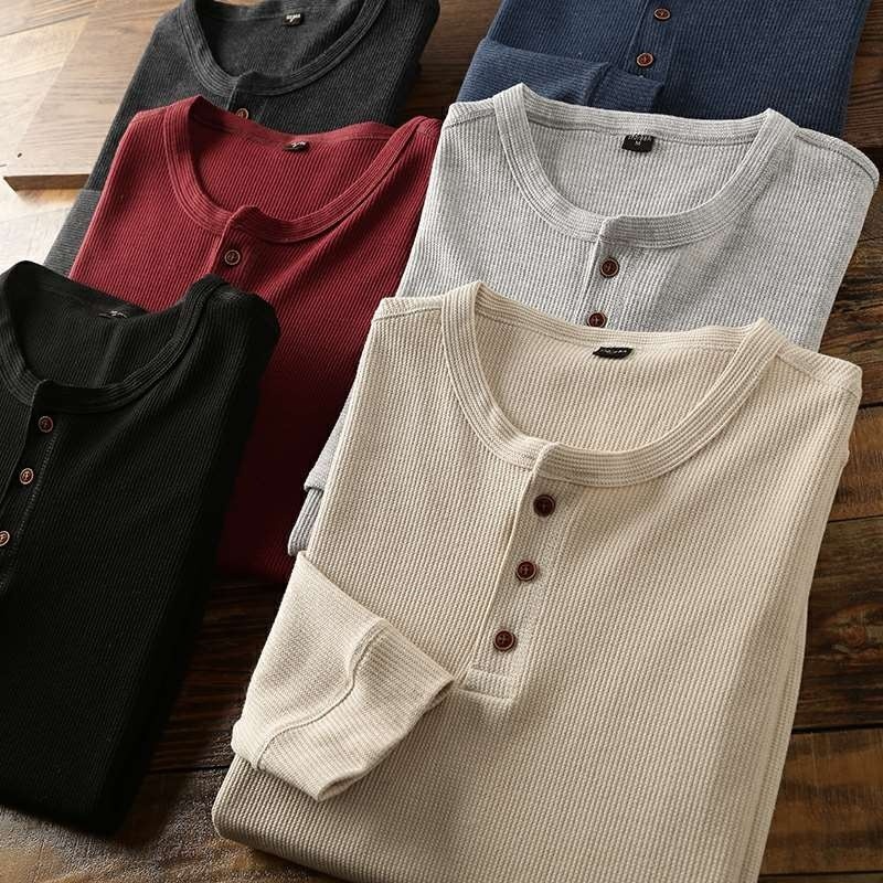 Hype Waffle Knit Henley T-Shirt