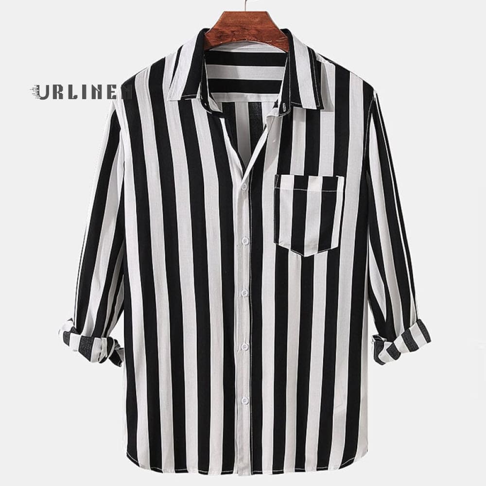 Cotton Linen Striped Shirt