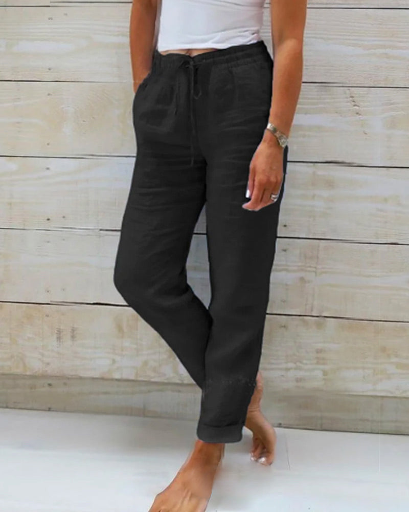 Cotton-linen Comfort Pants