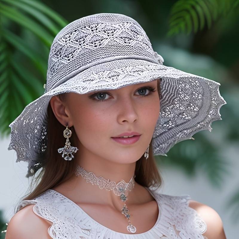 Elegant Wide-Brimmed Folding Sun Hat