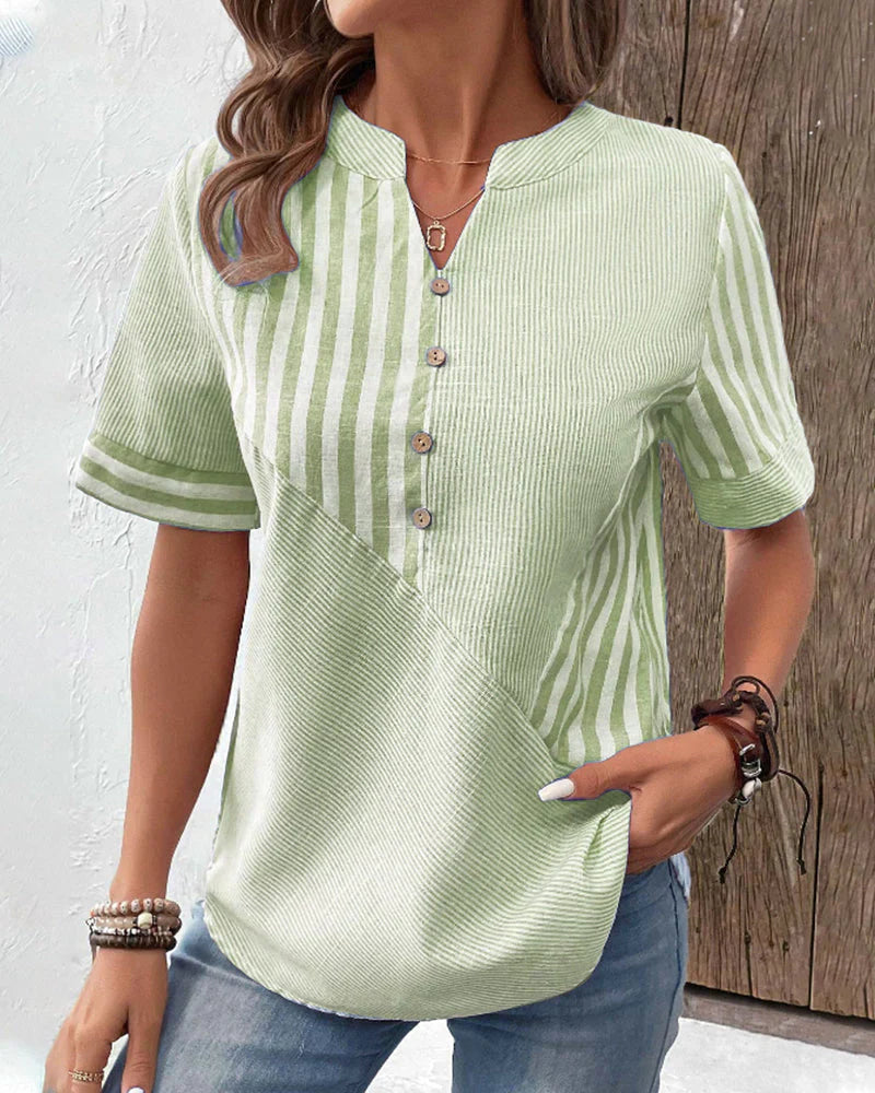 Comfort-Fit Cotton Blouse