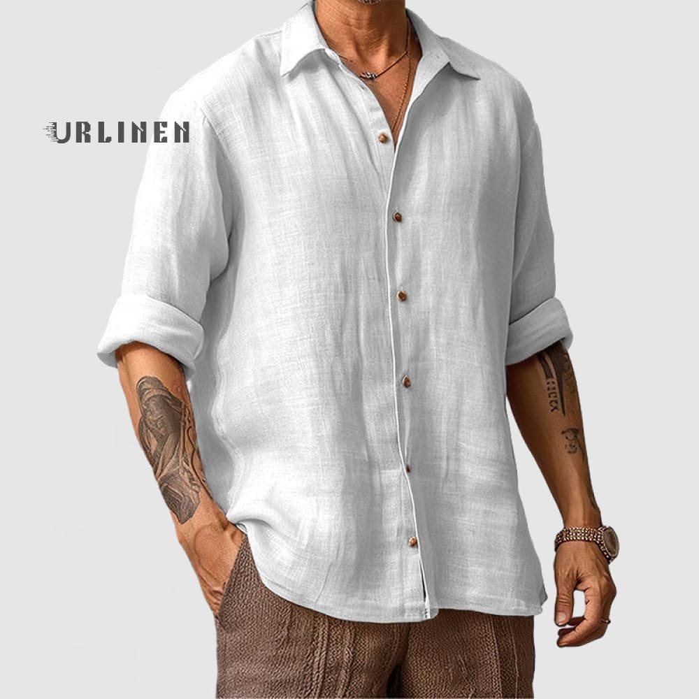 Casual Beach Seaside Cotton-Linen Shirt