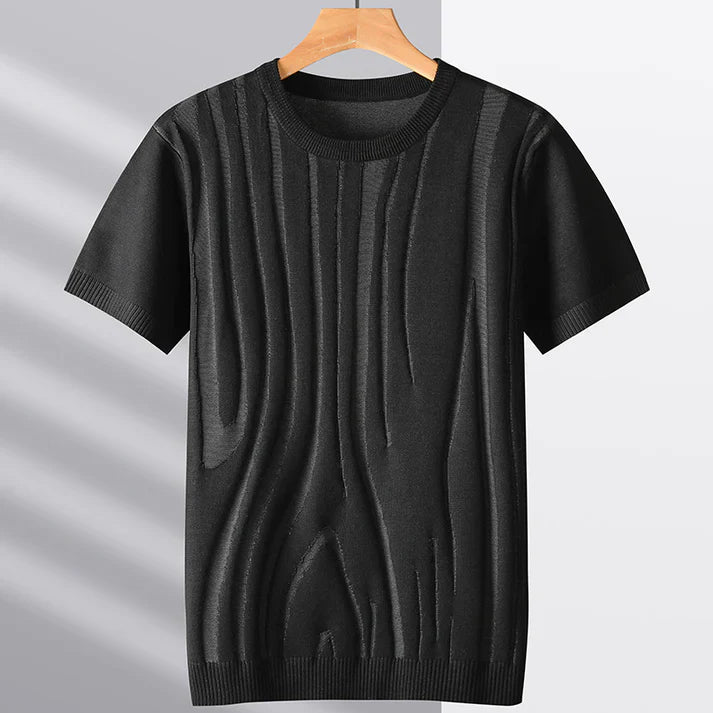 Hype Jacquard Ice Silk Knit T-Shirt