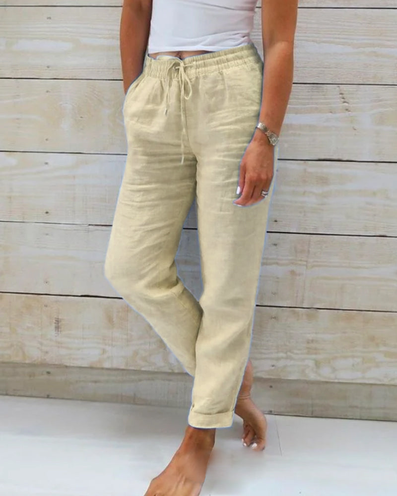 Cotton-linen Comfort Pants