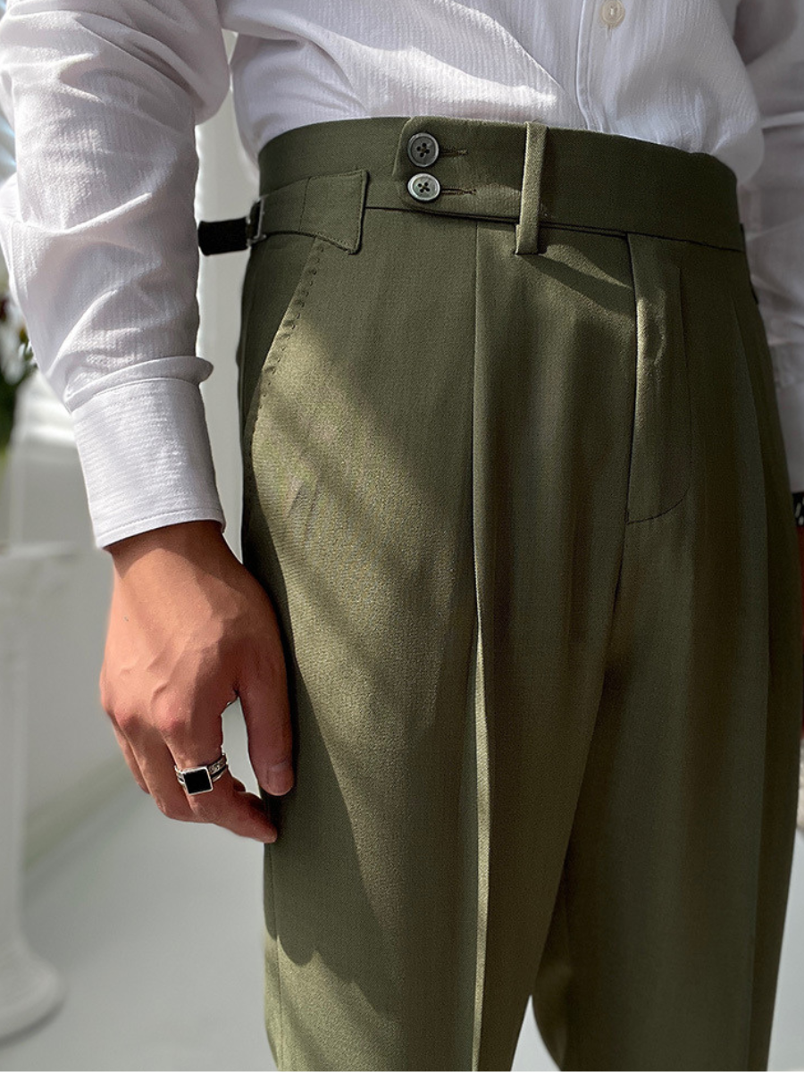 Heritage Linen-Blend Trousers