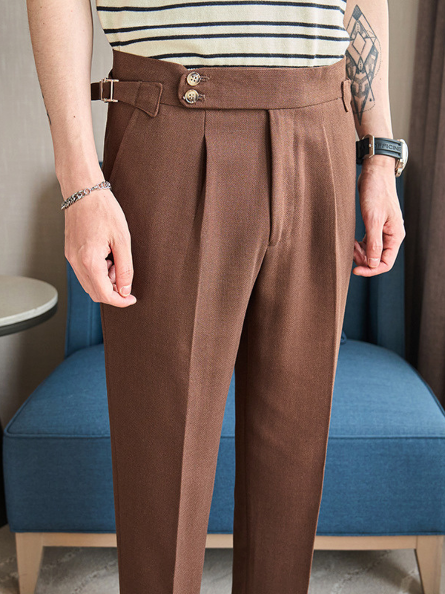 Heritage Linen-Blend Trousers