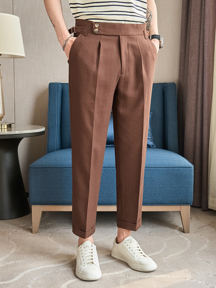 Heritage Linen-Blend Trousers