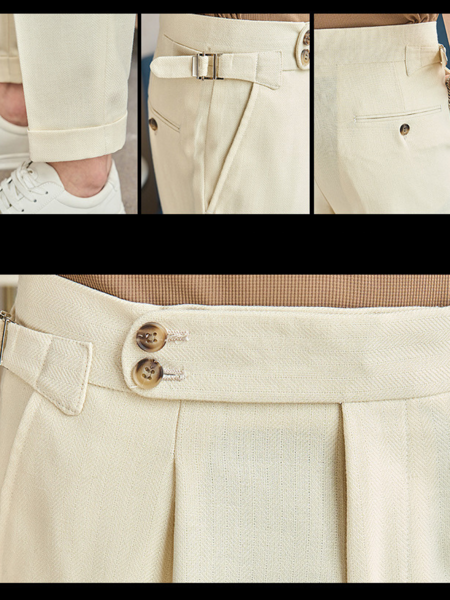 Heritage Linen-Blend Trousers