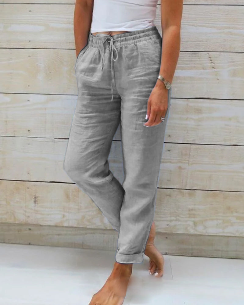 Cotton-linen Comfort Pants