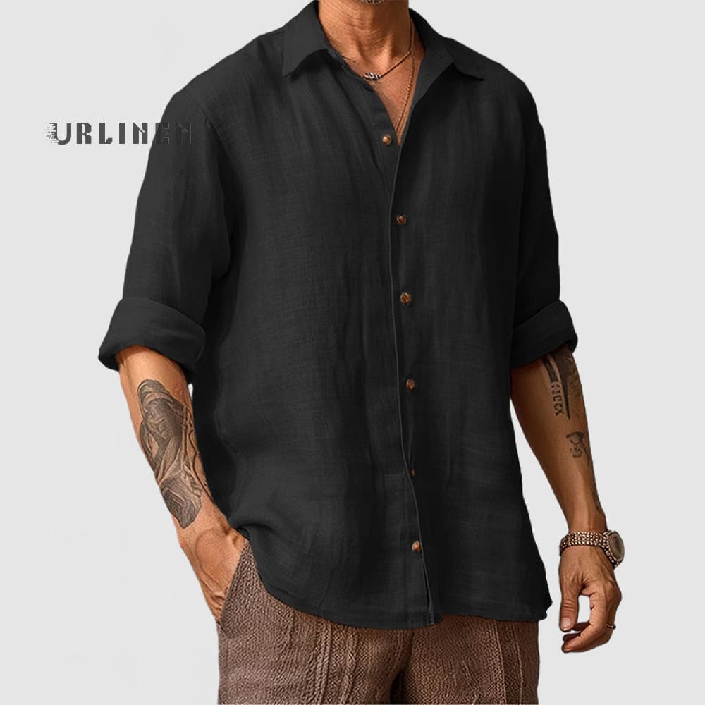 Casual Beach Seaside Cotton-Linen Shirt