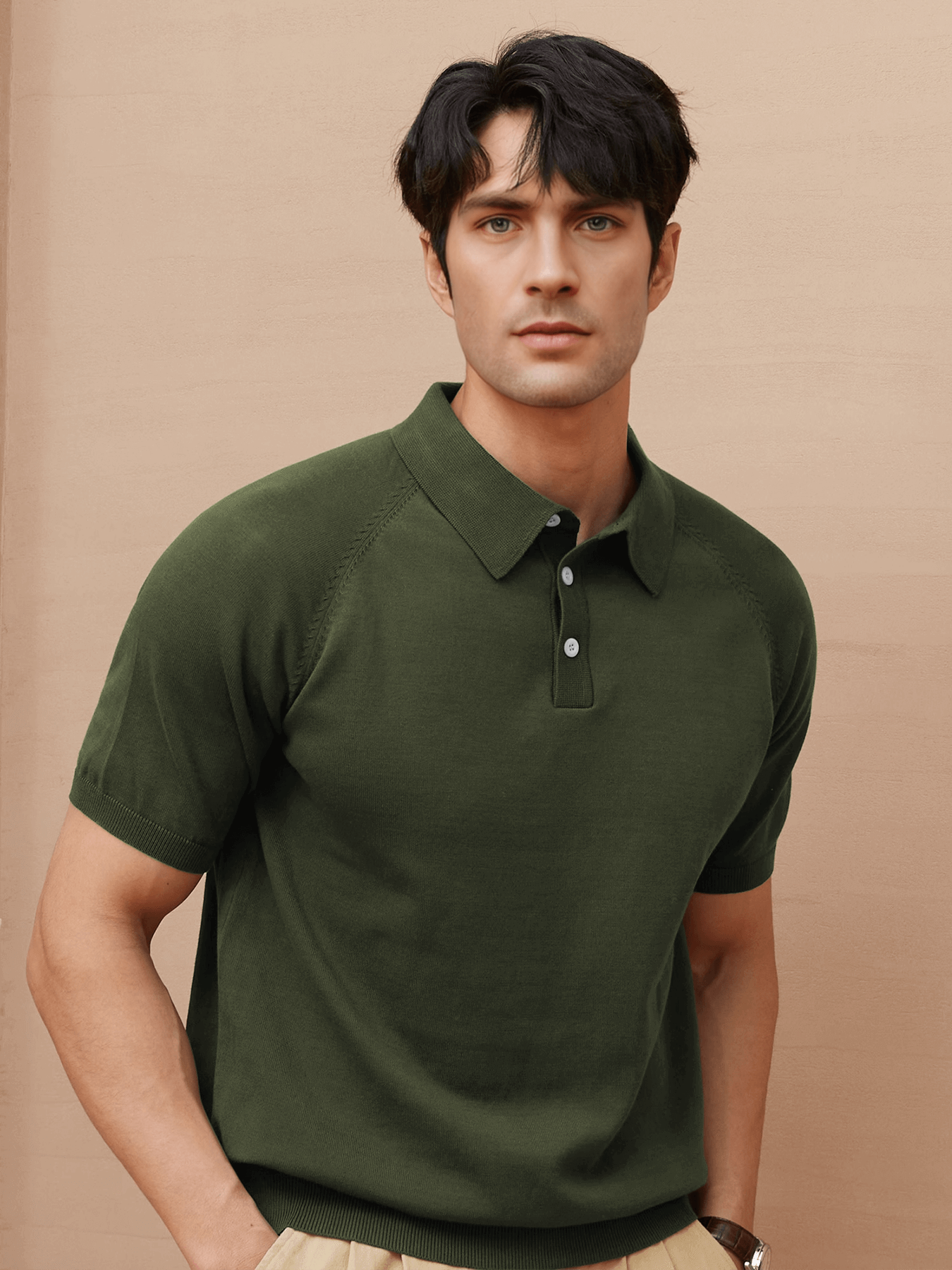 Short Sleeve Knitted Polo