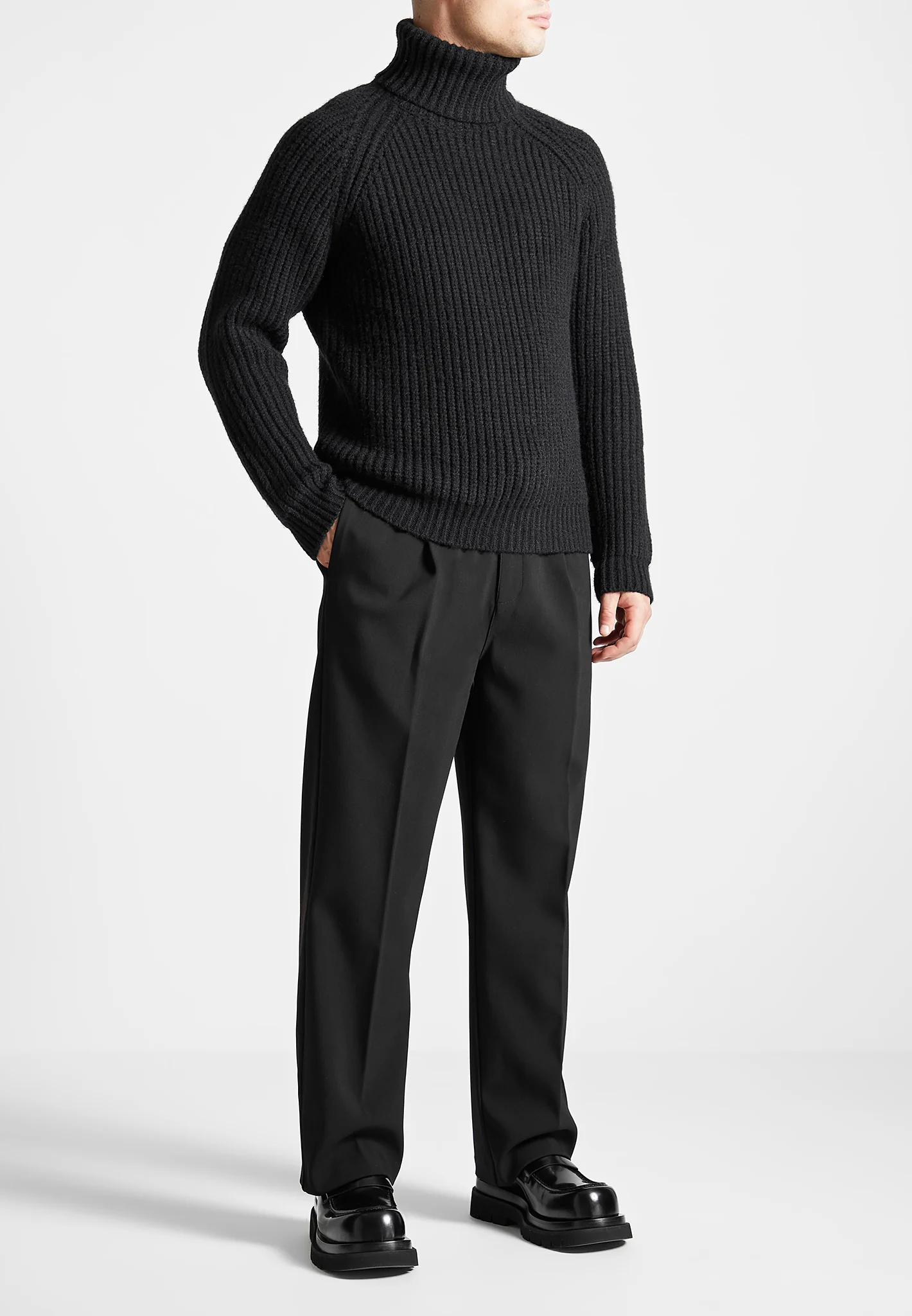 Santoni Turtleneck Jumper Black