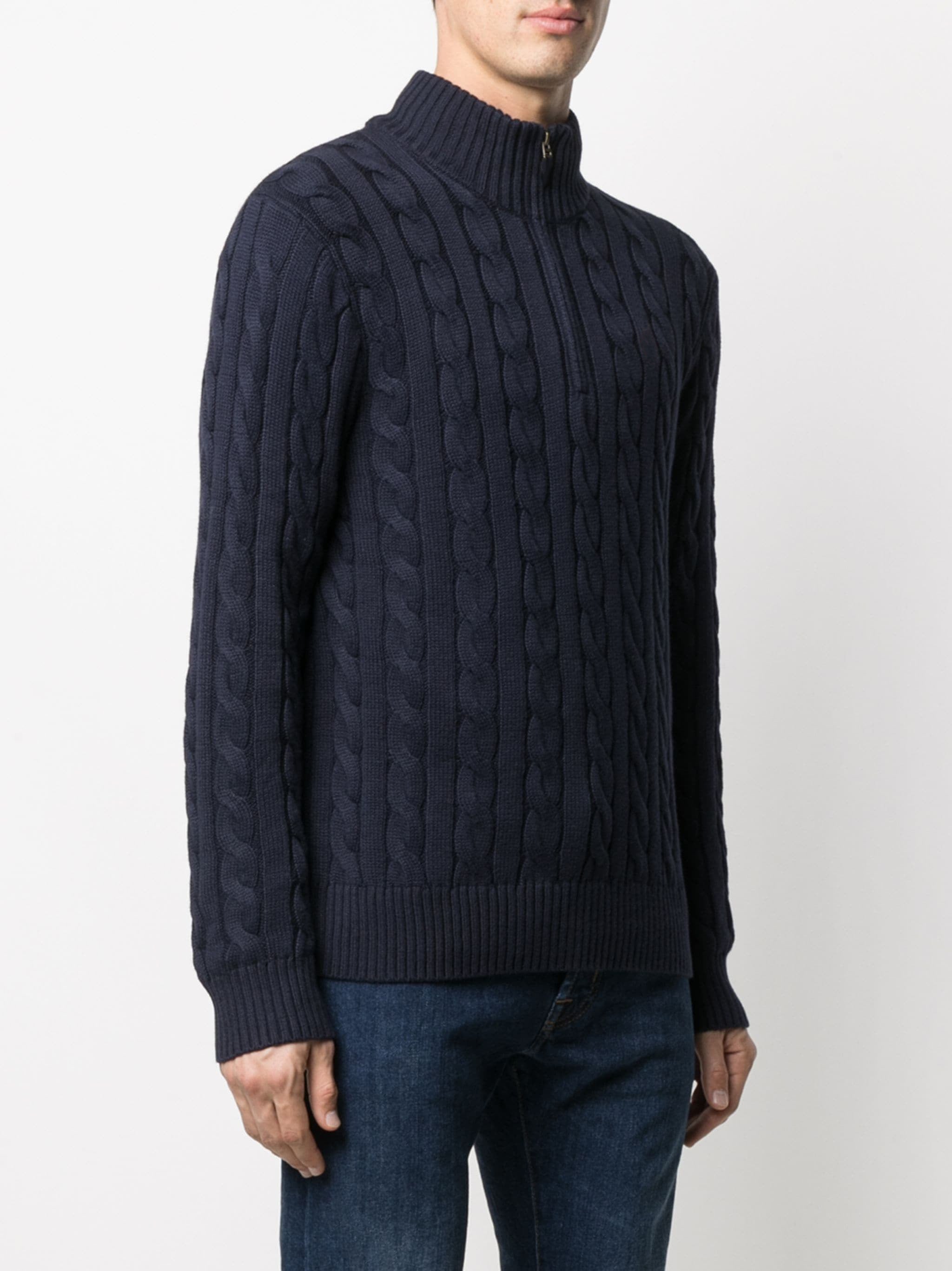 Nova Quarter Zip Sweater Navy