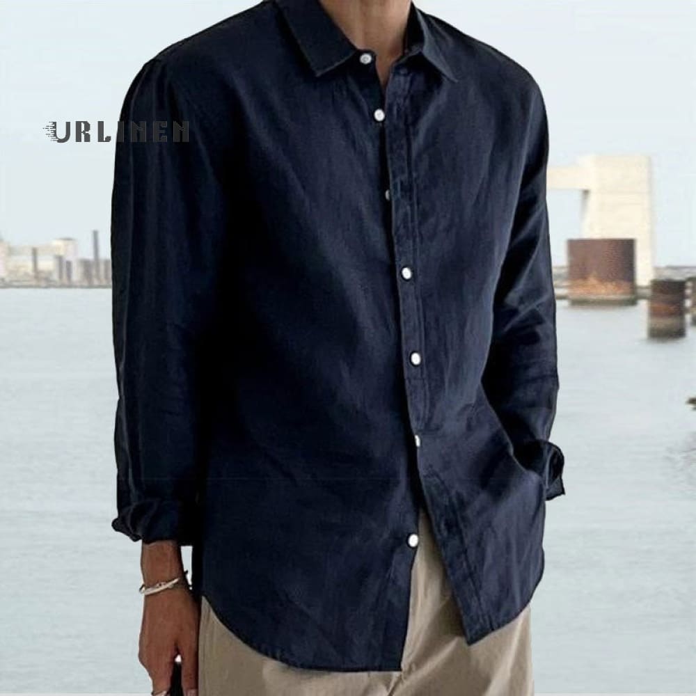 Cotton Linen Striped Shirt