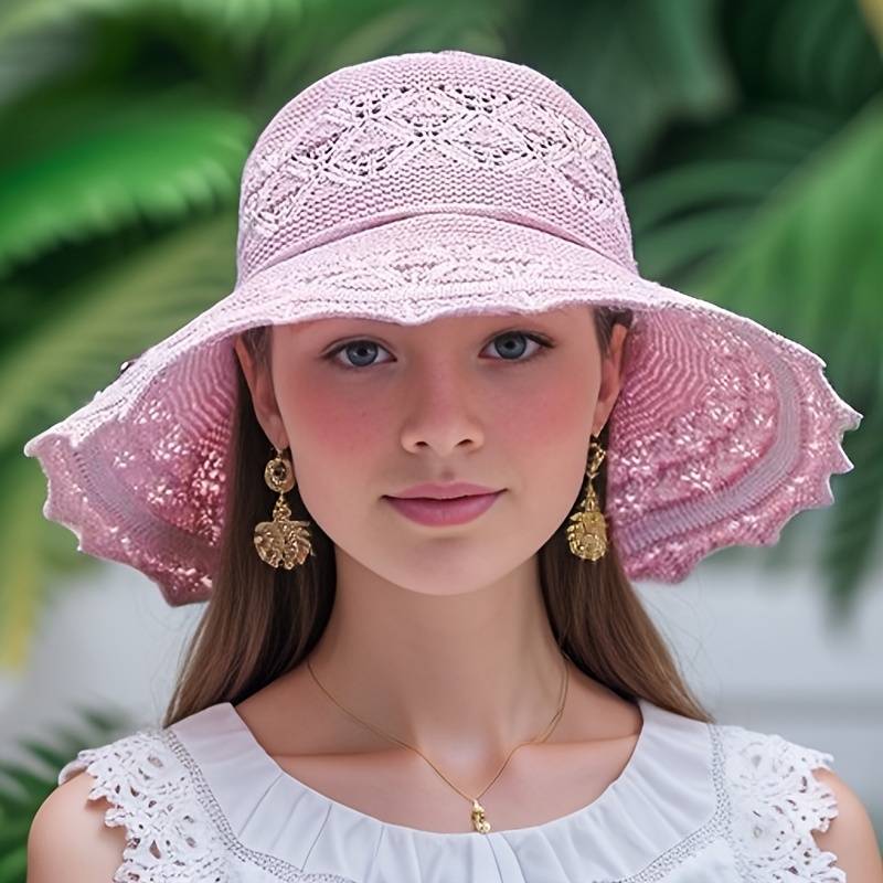 Elegant Wide-Brimmed Folding Sun Hat