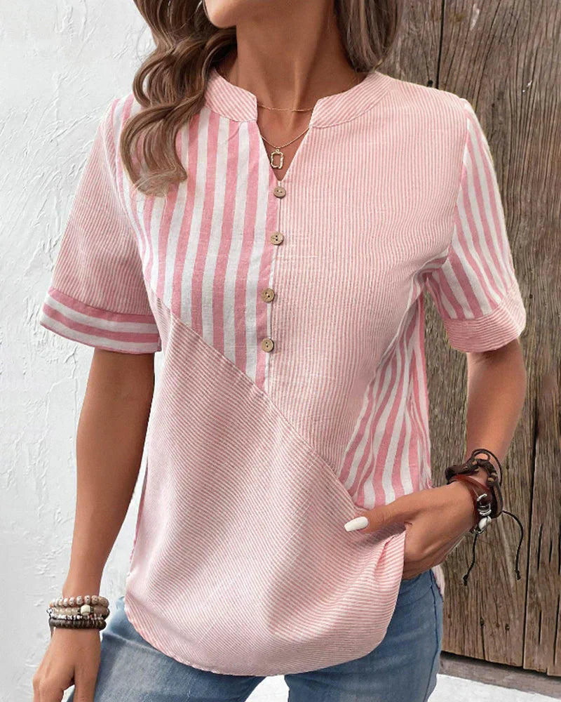 Comfort-Fit Cotton Blouse