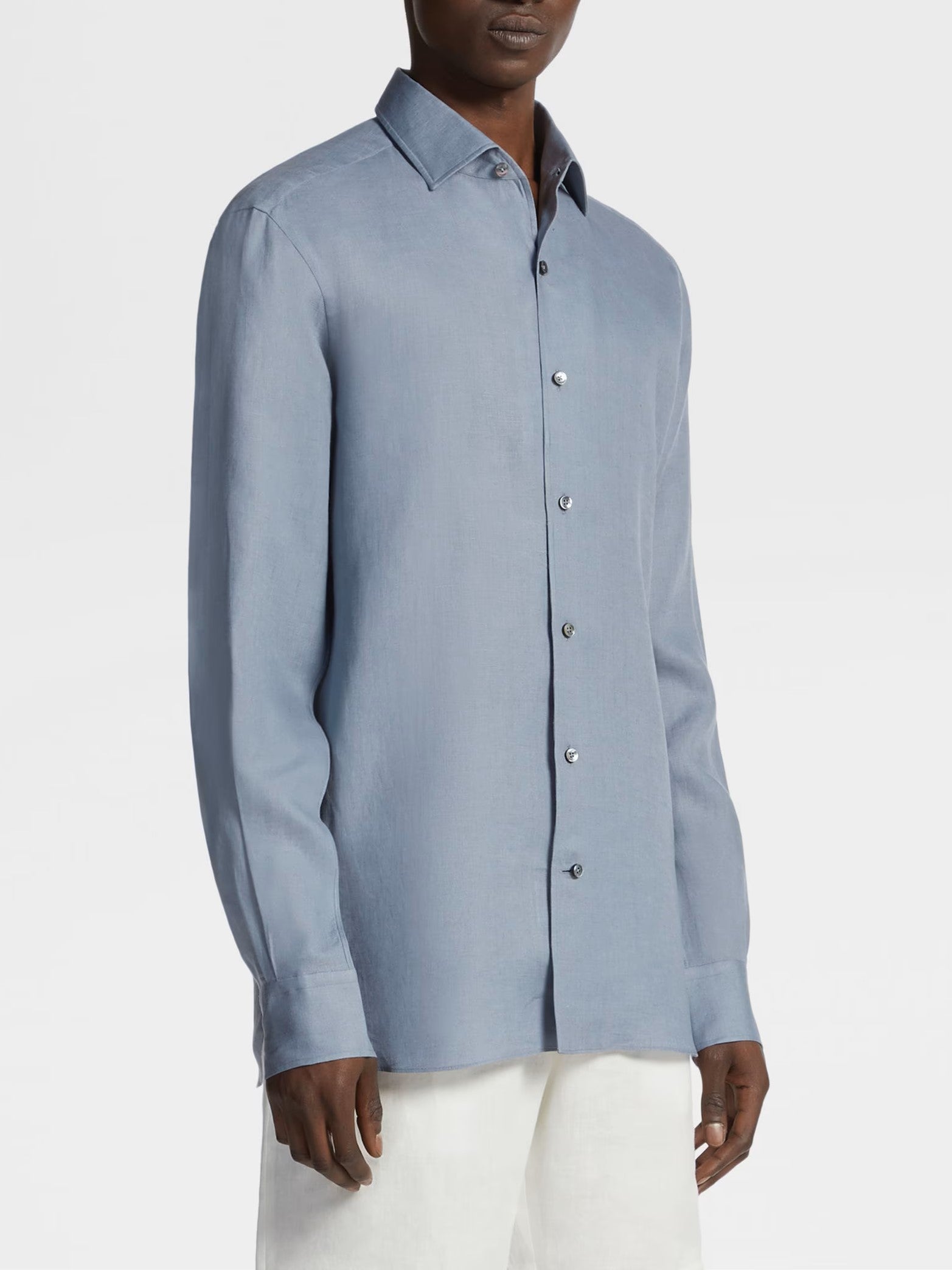 Riviera Linen Shirt Light Blue