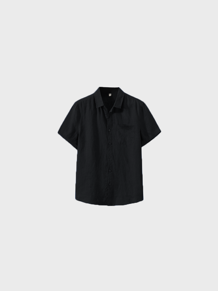 Cannes Linen Shirt Black