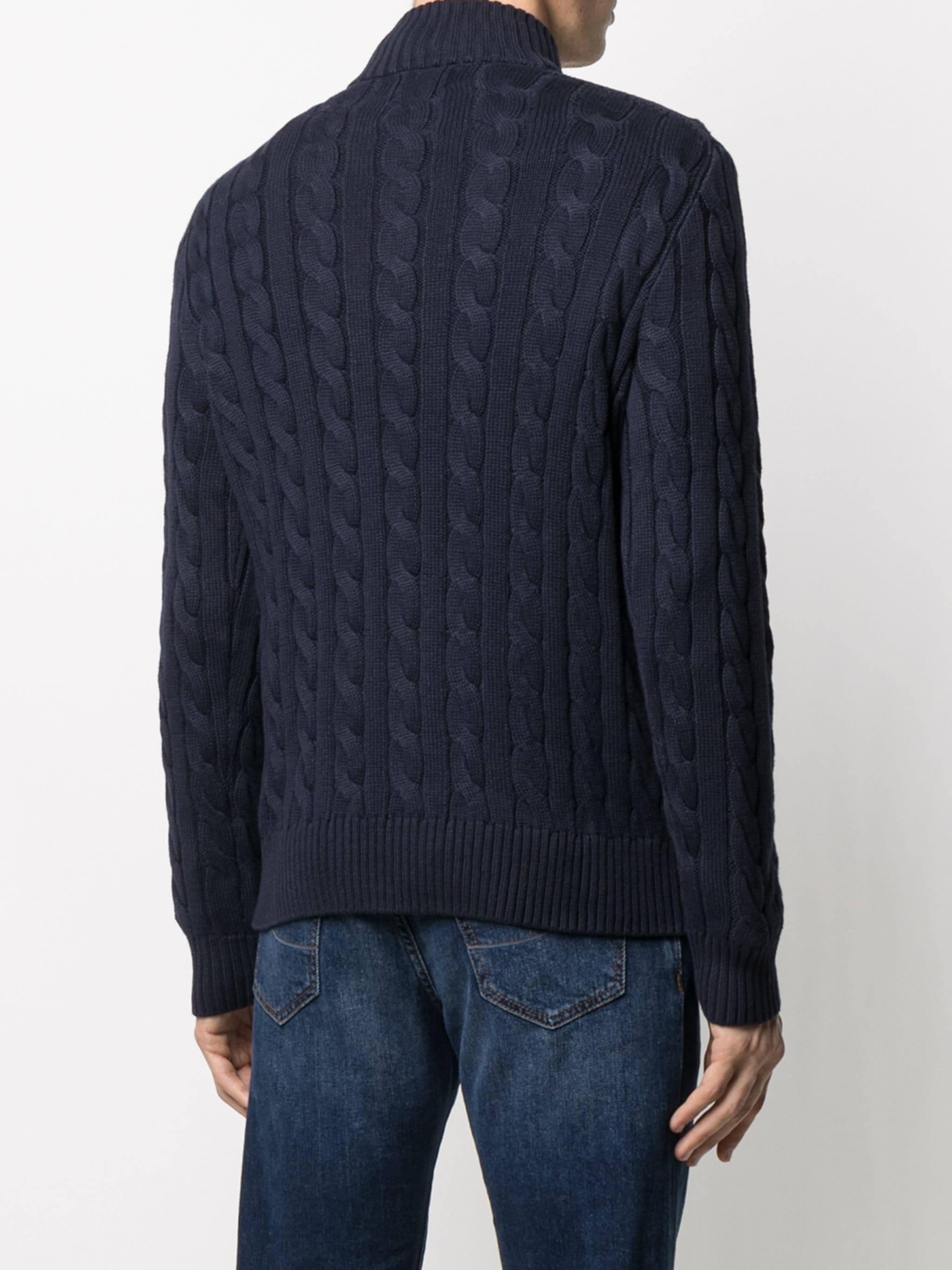 Nova Quarter Zip Sweater Navy