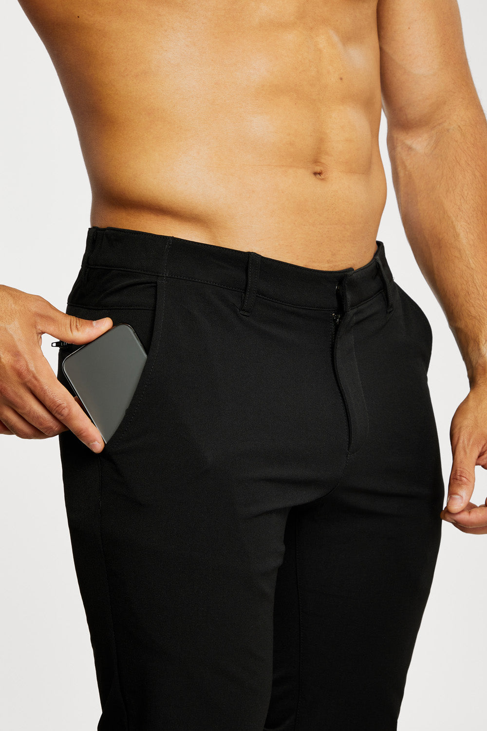 Stretch-Fit Tech Pants Black