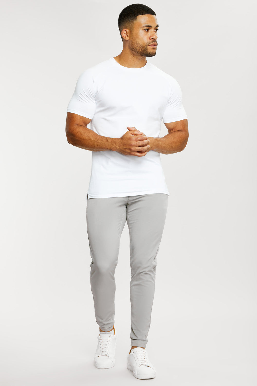 Stretch-Fit Tech Pants Dove Grey