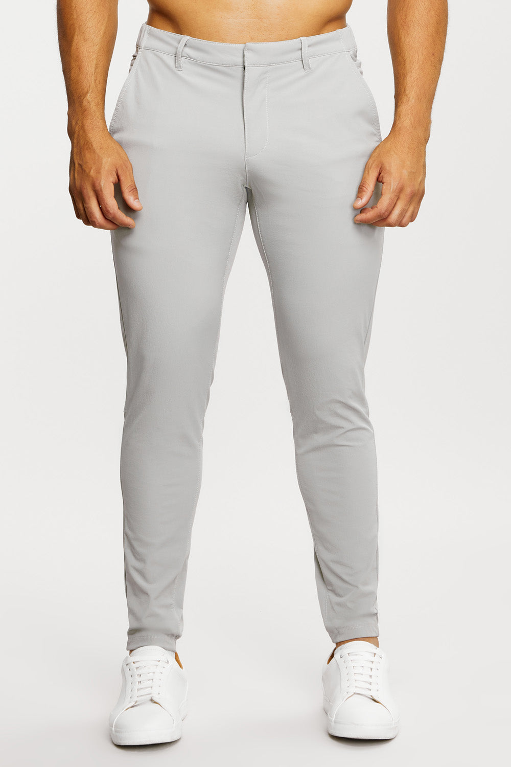 Stretch-Fit Tech Pants Dove Grey