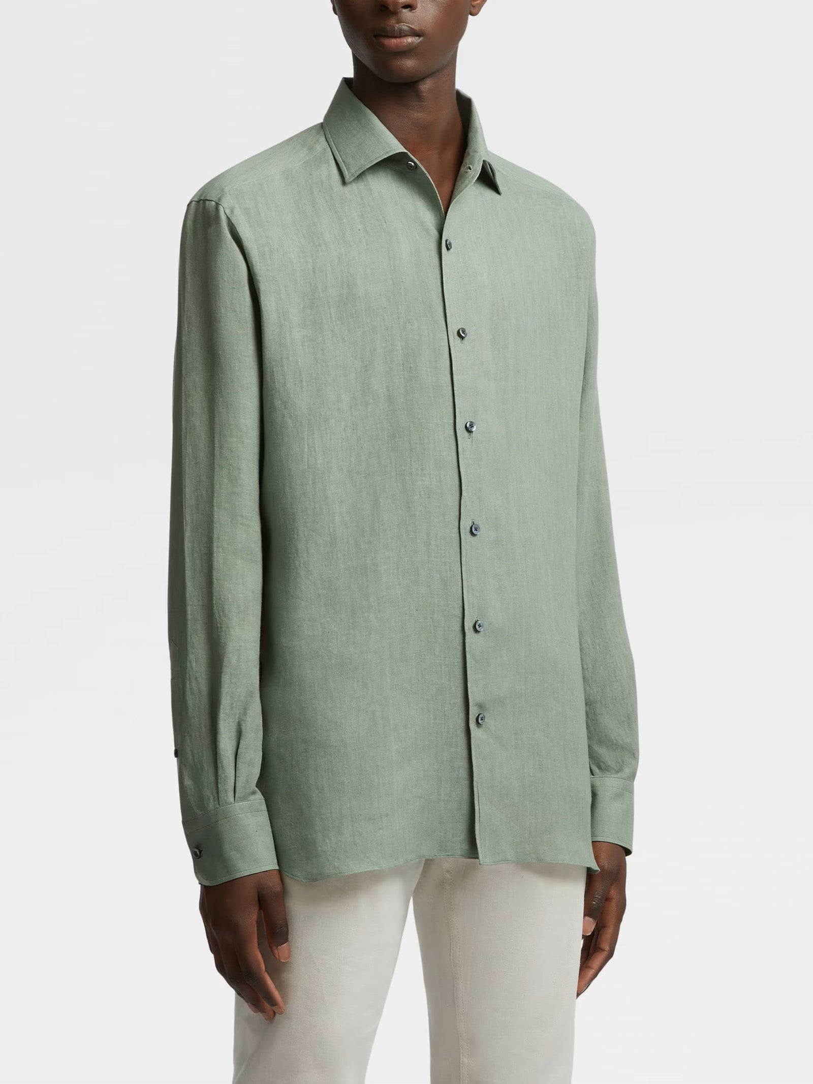 Riviera Linen Shirt Green