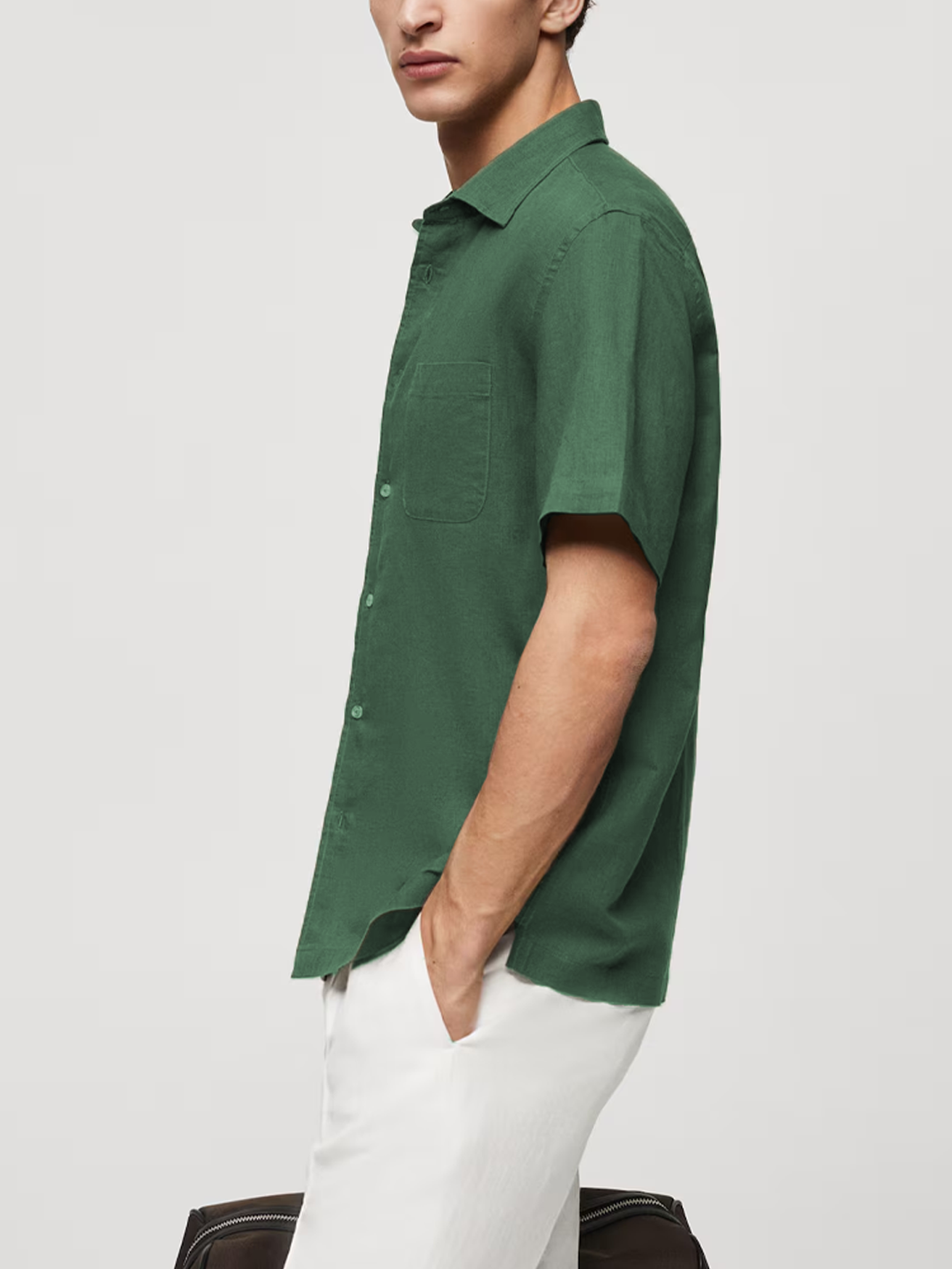 Cannes Linen Shirt Dark Green