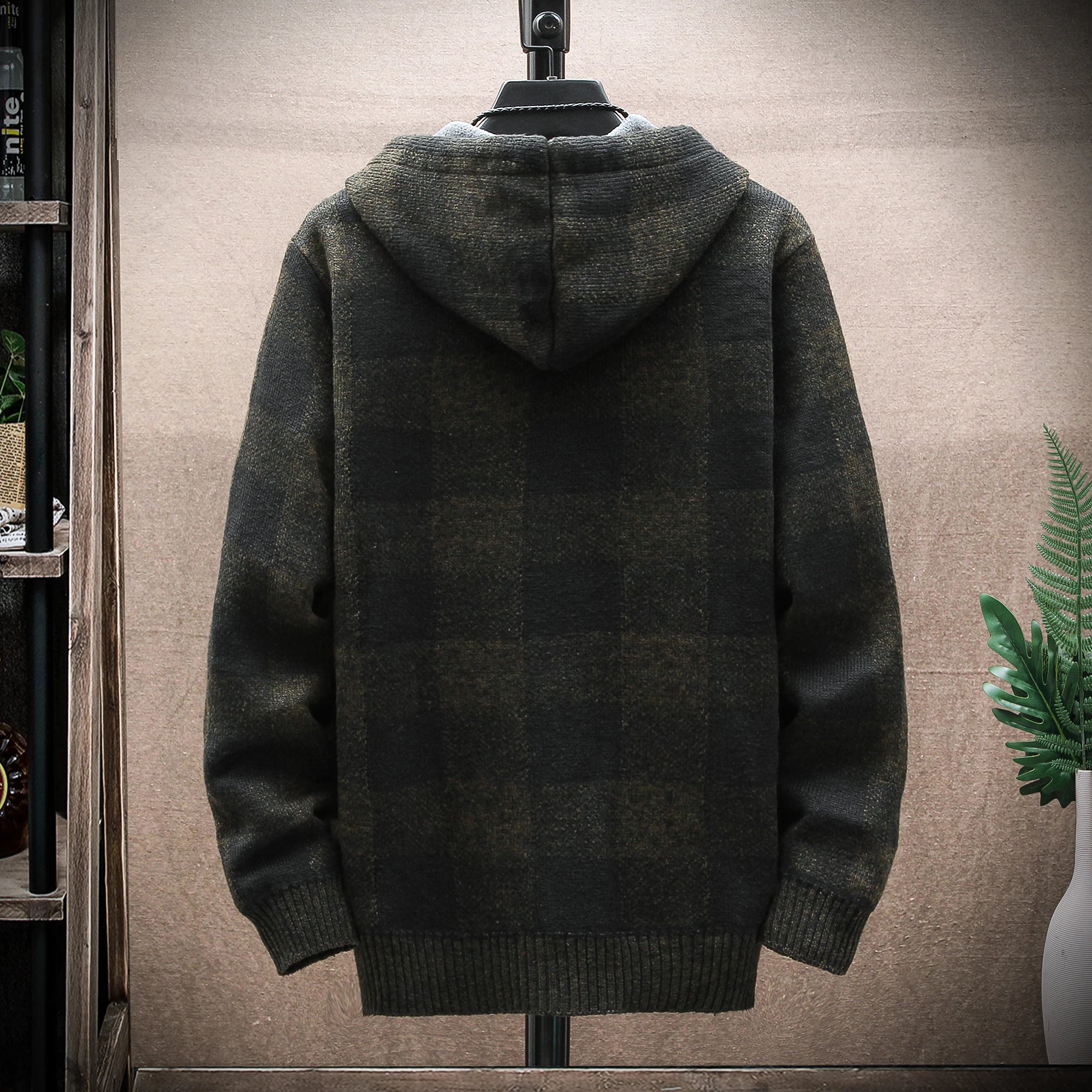 Plaid Fleece Hoodie