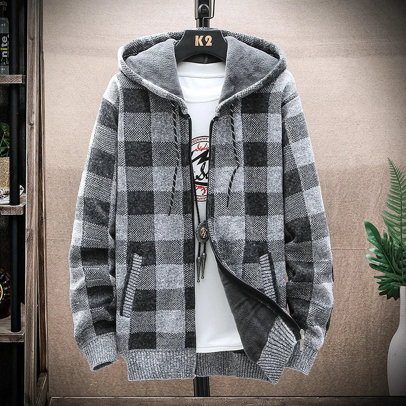 Plaid Fleece Hoodie