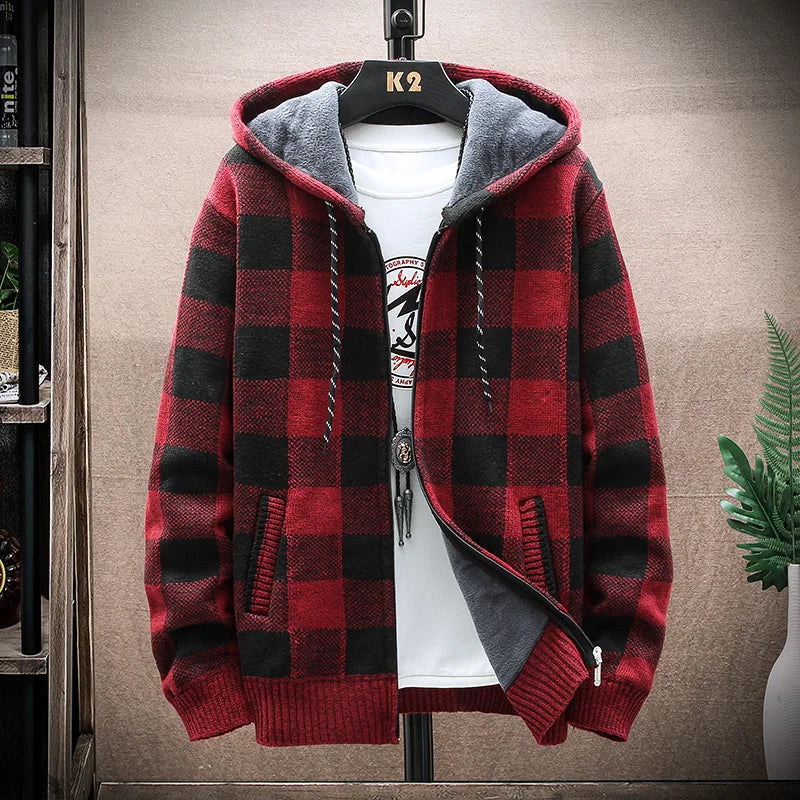 Plaid Fleece Hoodie