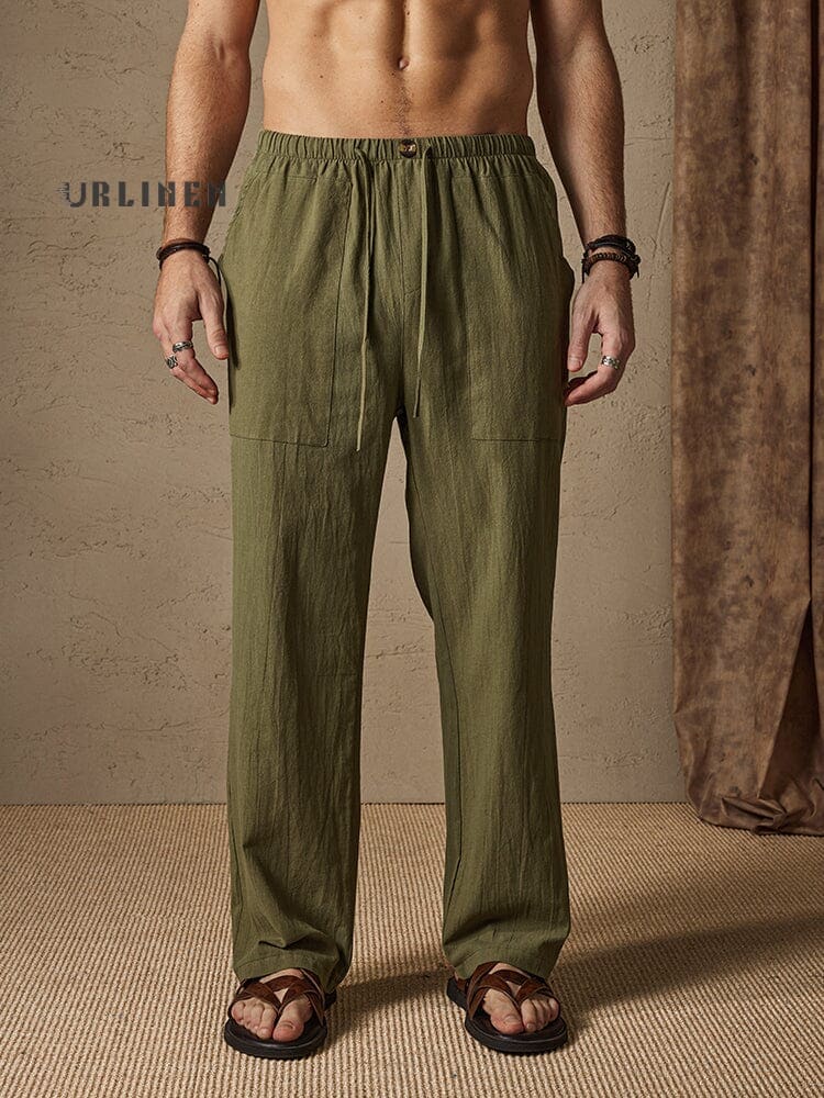 Casual Cotton-Linen Pants