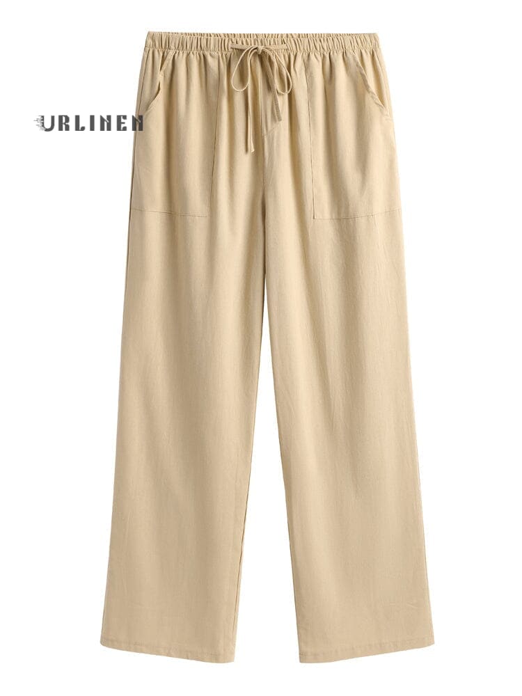 Cotton-Linen Loose-fit Pants