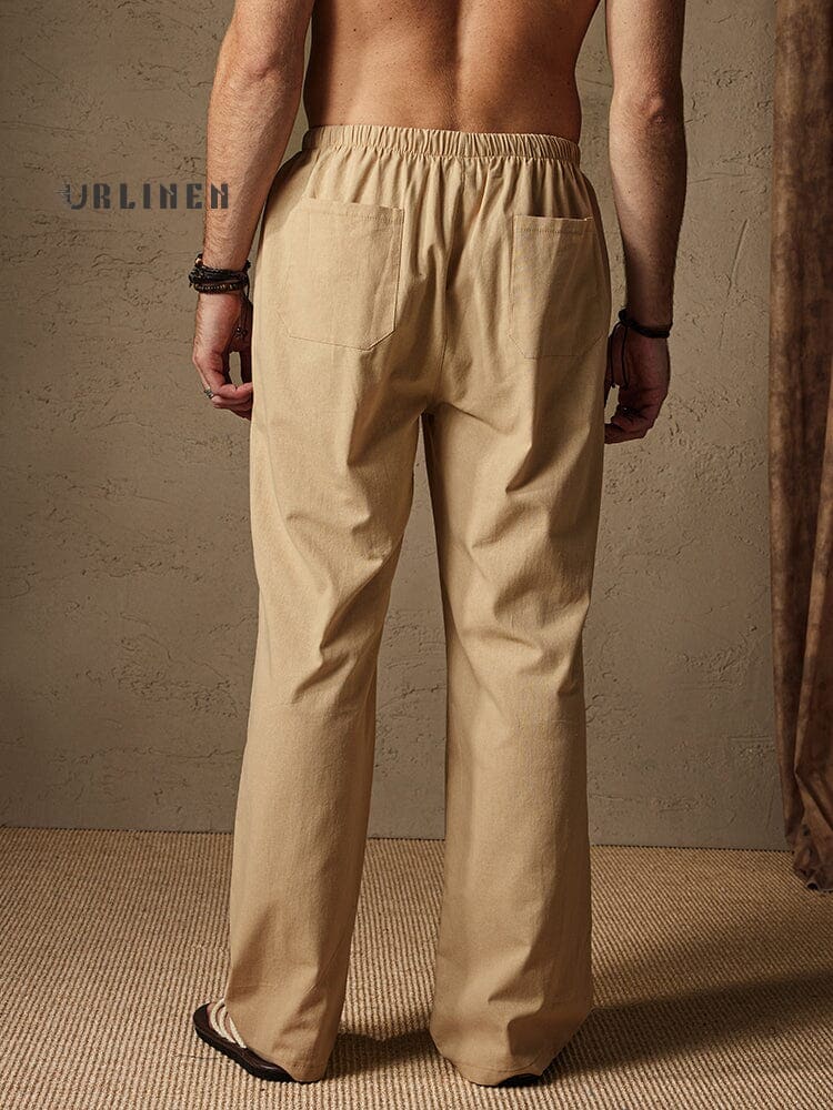 Cotton-Linen Loose-fit Pants