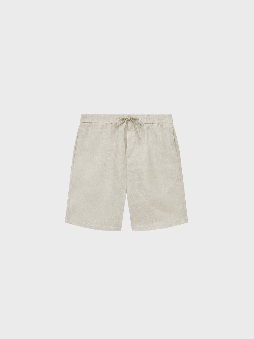 Capri Linen Shorts Light Khaki