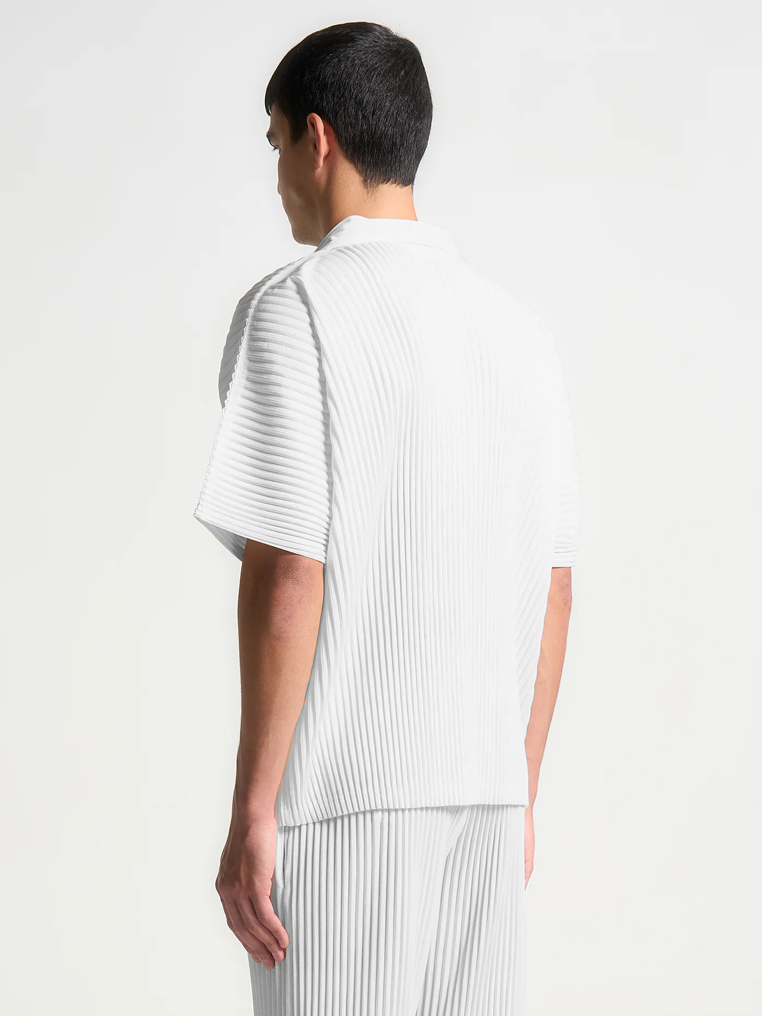 Santorini Pleated Shirt White