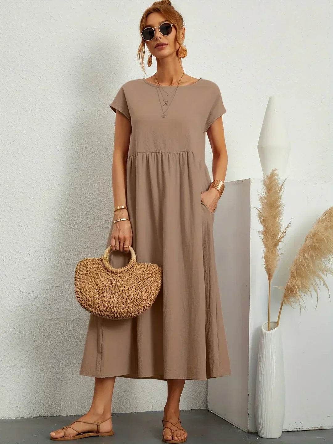 Lorraine™ | Comfortable Cotton-Linen Tunic Dress