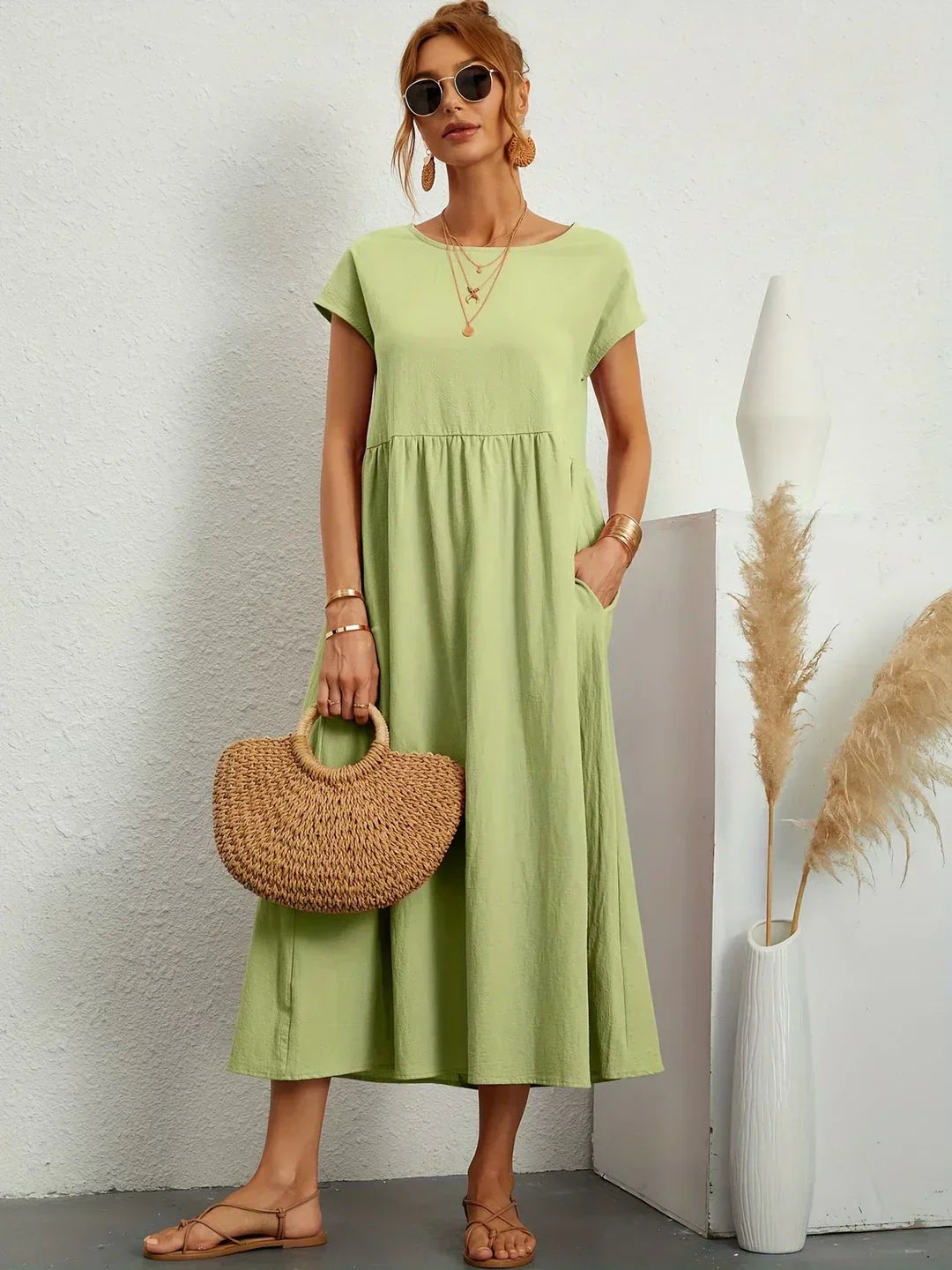 Lorraine™ | Comfortable Cotton-Linen Tunic Dress