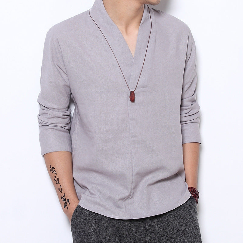 Kaito Band Collar Shirt