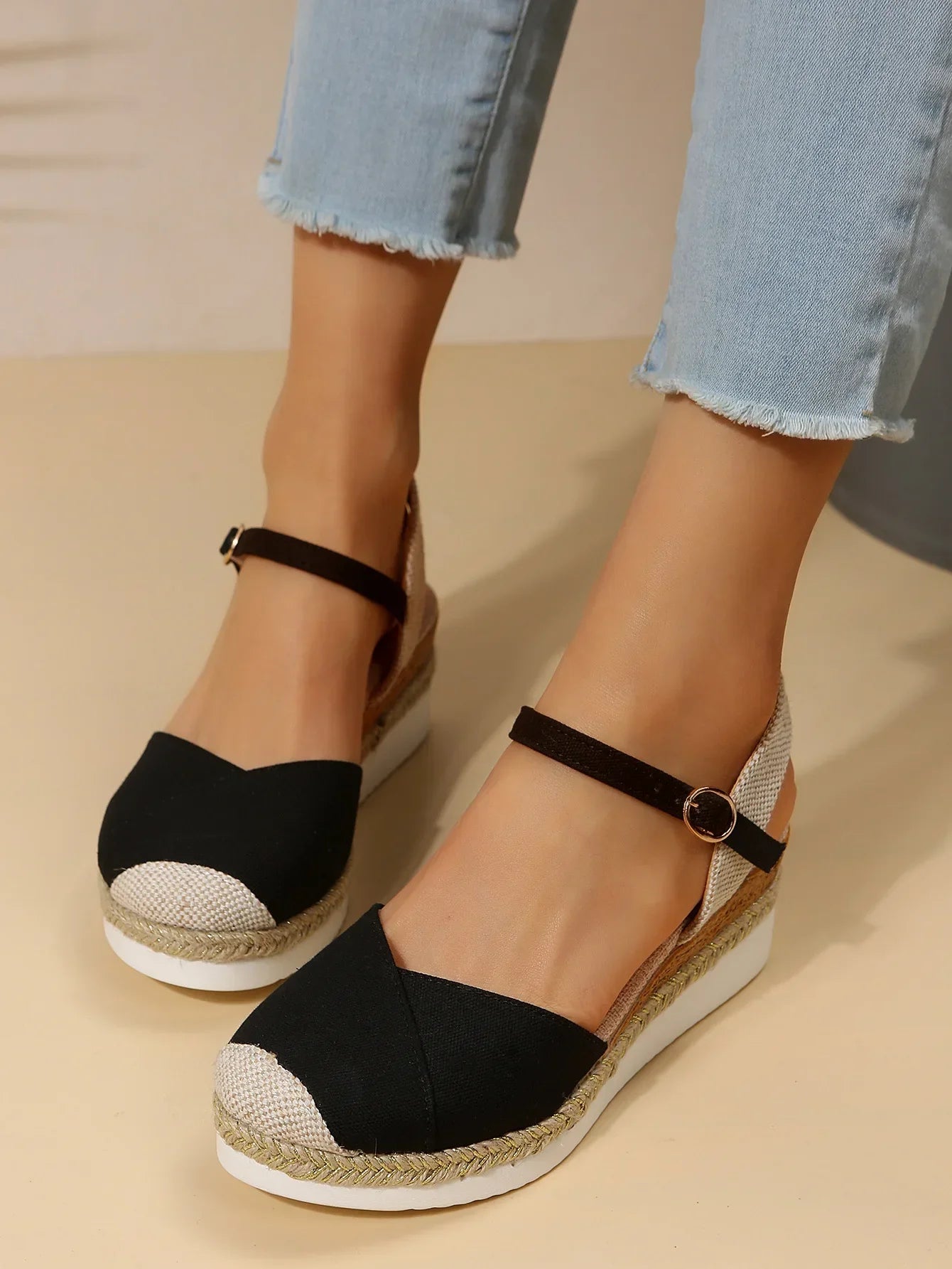 Closed Toe Wedge Sandals