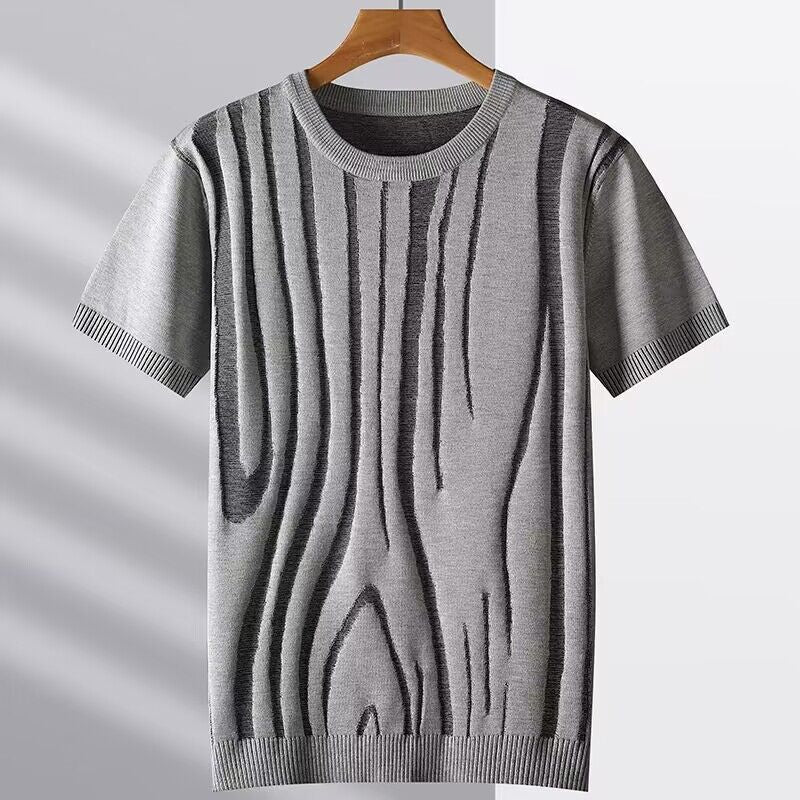 Hype Jacquard Ice Silk Knit T-Shirt