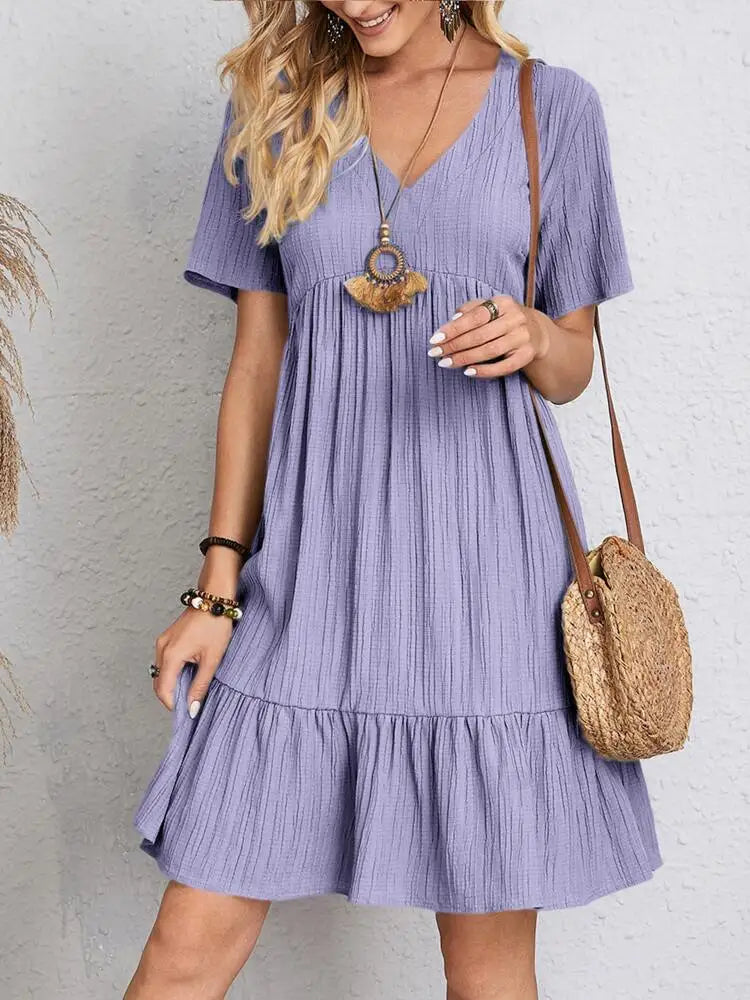 Calie | Elegant V-Neck Dress