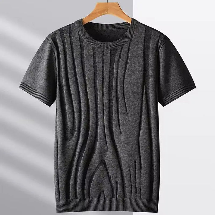 Hype Jacquard Ice Silk Knit T-Shirt