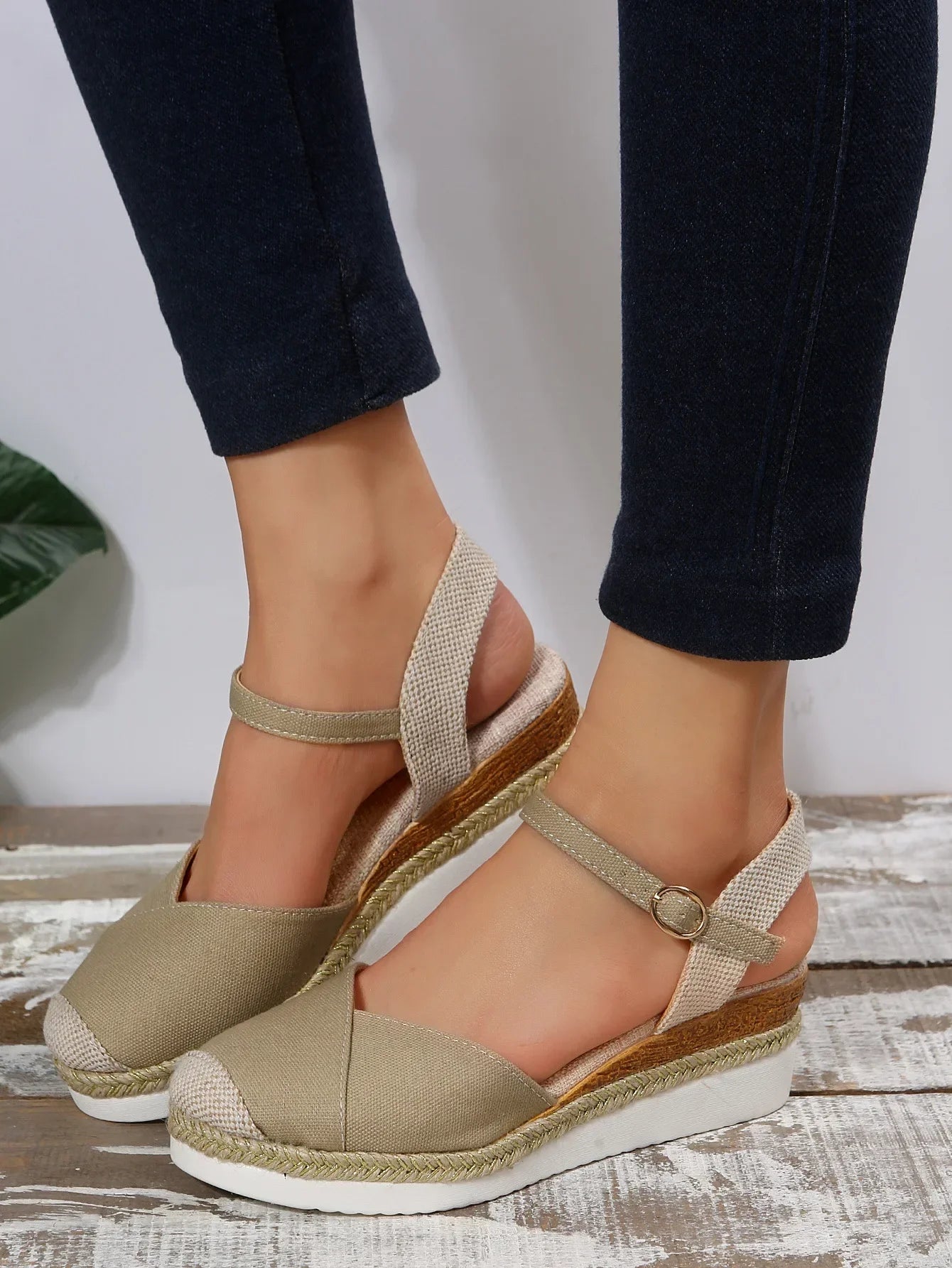 Closed Toe Wedge Sandals