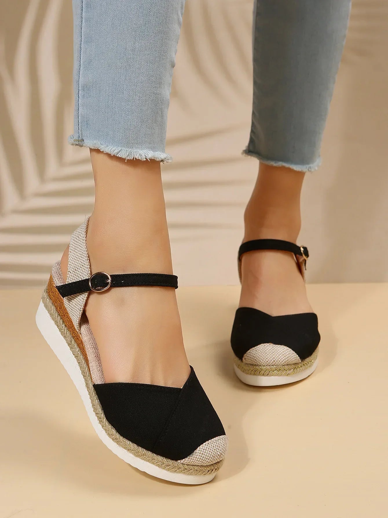 Closed Toe Wedge Sandals