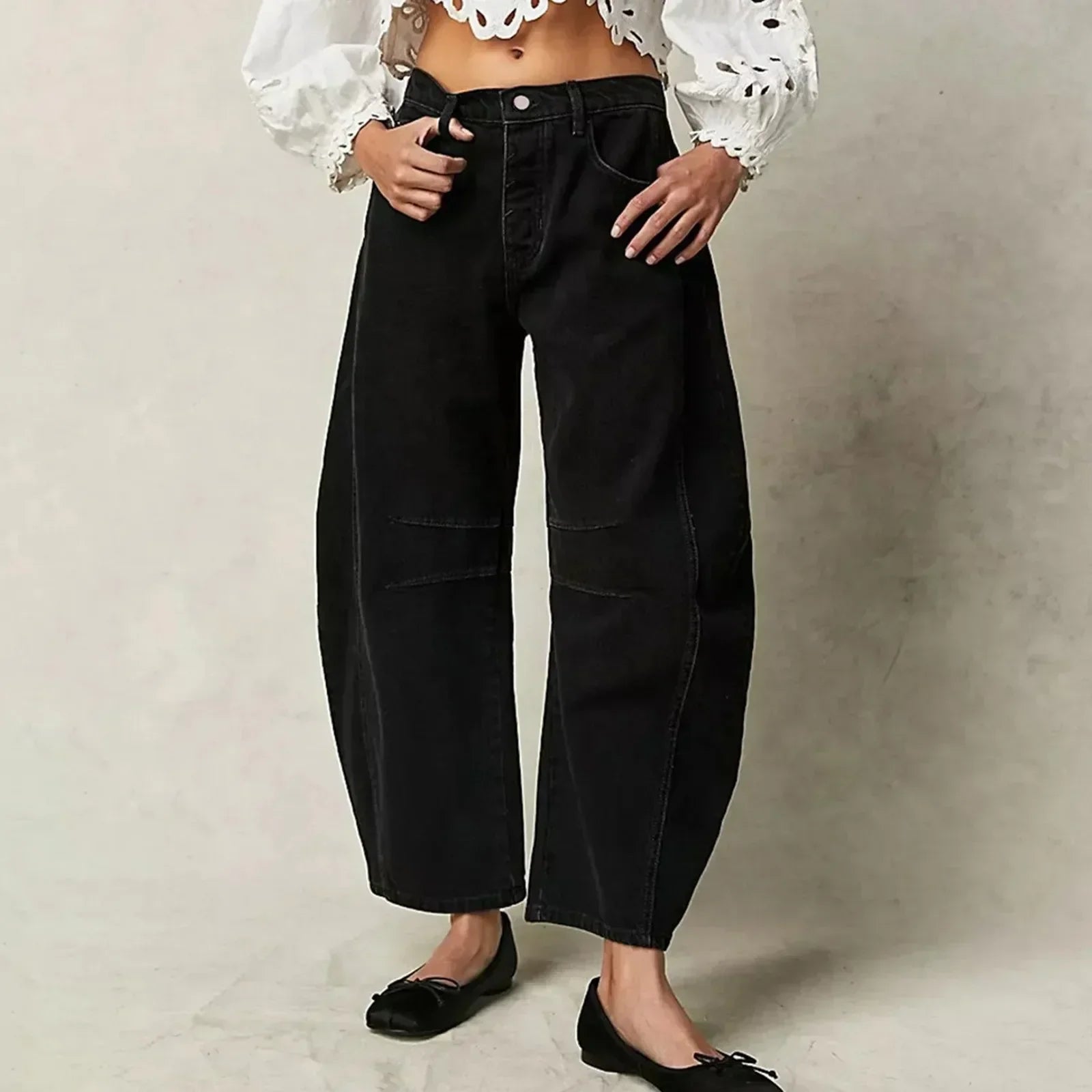 Wide-leg Comfort Jeans