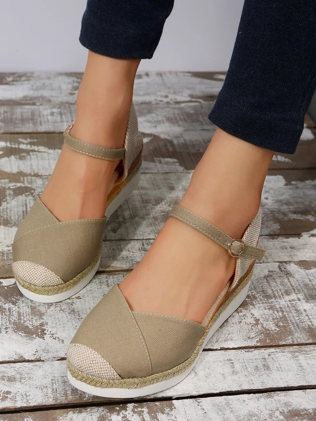 Closed Toe Wedge Sandals