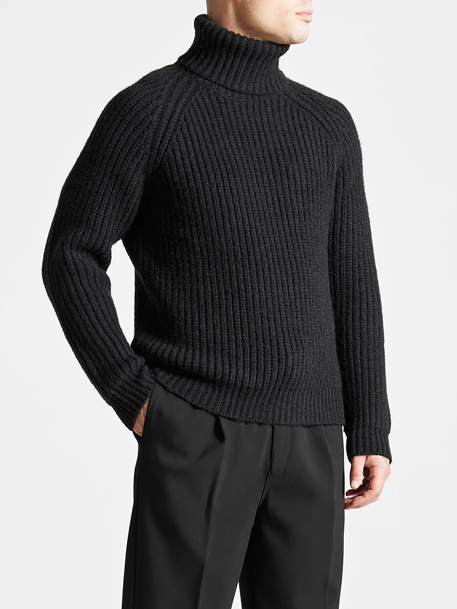 Santoni Turtleneck Jumper Black